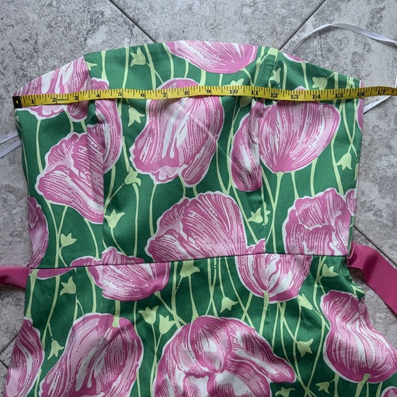 Lilly Pulitzer Vintage Floral Dress with Pink and Green Design - Picture 4 of 6